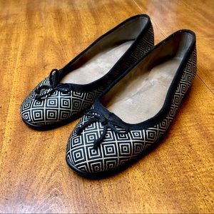 Aerosoles Black/White Ballet Flats, Size 8